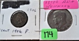 1906 Indian Head Cent, 1978 Kennedy Half