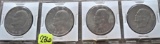 (4) 1971-D Eisenhower Dollars