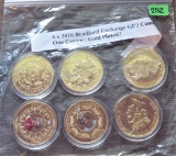 (6) 2016 Bradford Exchange QE2 Comm. Coins