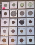 Sheet of 20 Foreign Coins