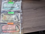 1954, 1954, 1957 Canada Bills