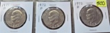 1971-D, 72-P, 72-D Eisenhower Dollars