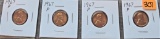 (4) 1867-P Lincoln Memorial Cents