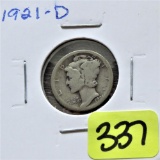 1921-D Mercury Dime