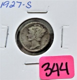 1927-S Mercury Dime