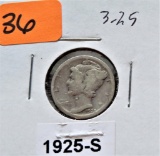 1925-S Mercury Dime