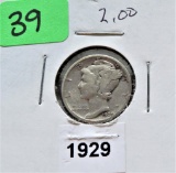 1929 Mercury Dime