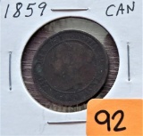 1859 Canadian Large Cent