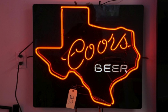 Coors Beer (Texas) Neon Sign