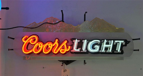 Coors Light Gold Mountain Neon Sign