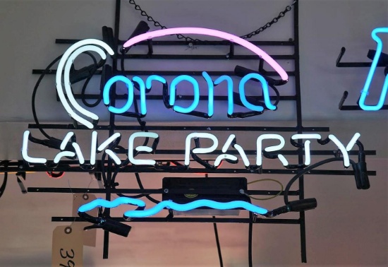 Corona Lake Party Neon Sign