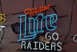 Miller Lite Go Raiders Neon Sign