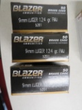 3 50 Round Boxes of Blazer 9 mm Luger