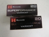 2 Boxes of 20 Rounds Hornady 223 REM