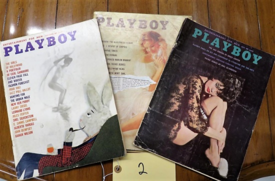 JULY, OCT, MAR 1961 PLAYBOYS