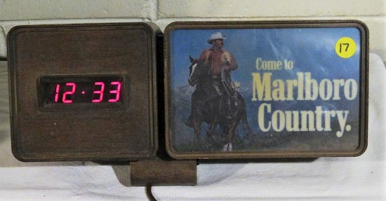 Marlboro advertising clock