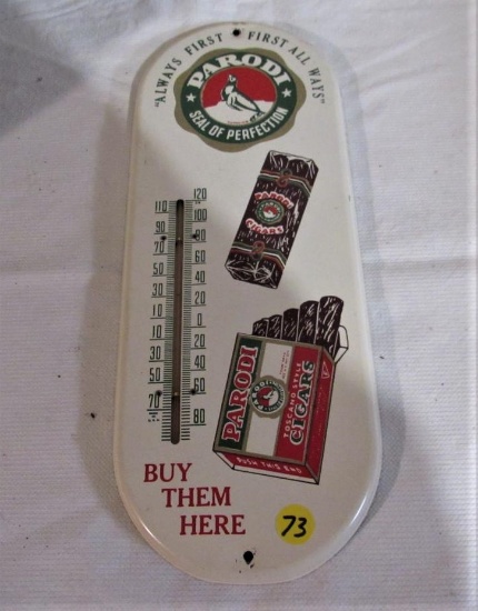Parodi advertising metal thermometer
