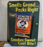 Sir Walter Raleigh advertising metal sign