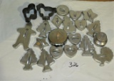 Vintage metal cookie cutters