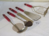 Red Handle kitchen utensils