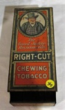 Right cut chewing tobacco advertising metal display