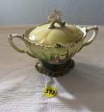 R Prussia bone China sugar bowl