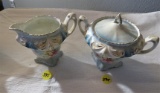 R Prussia bone China sugar and creamer