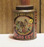 Seal of North Carolina plug tin