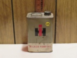IH milker pump oil tin