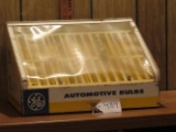 GE automotive bulbs display case