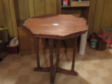 Wood end table