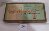 Griswald cast iron patty molds W/box