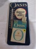 Oasis advertising metal thermometer