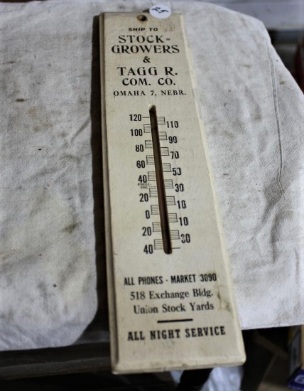 Antique Wood Thermometer Tagg & Co.