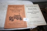 Massey Harris Parts List Tractor