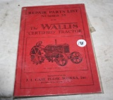 Parts List No. 25 Wallis Tractor