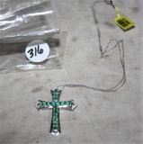 Sterling 925 Necklace and Cross