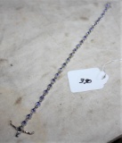 Sterling Bracelet Purple Jewels