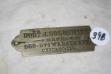 Robt. J. Goldsmith Brass Tag