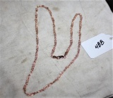 925 Sterling Rose Colored Necklace Italy