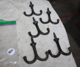 Antique Iron Coat and Hat Hooks