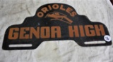 Antique Genoa License Plate Topper