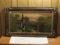 antique framed picture - tigerwood frame