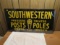 Southwestern Post Poles advertising metal sign