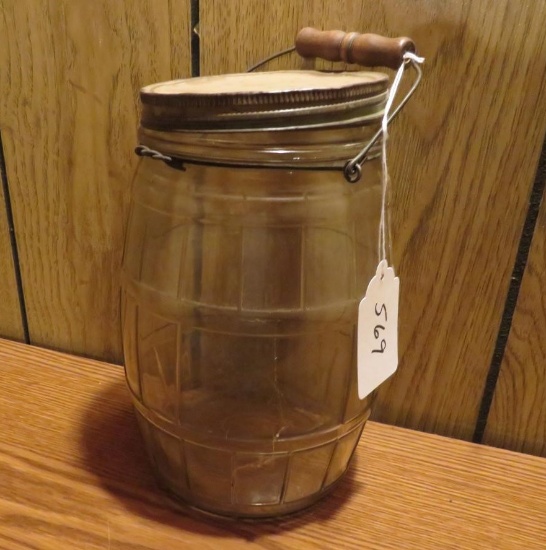 Glass barrel jar