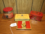 tobacco tins & 1 jar