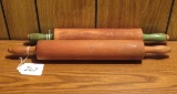 2 vintage rolling pins