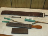 Misc items ( razor strap, sharpener stones, curling irons)