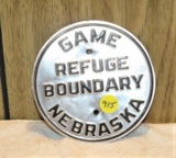 Game Refuge boundary sign