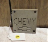 Chevy metal plaque